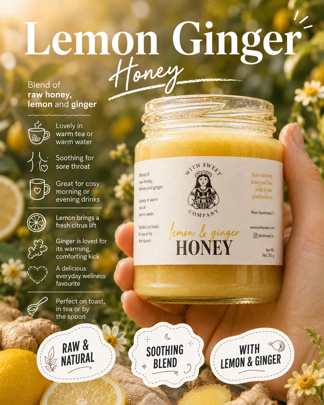 Honey with Lemon & Ginger